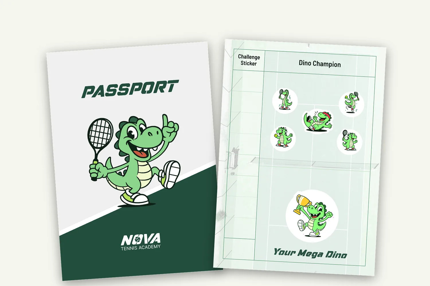 A passport, and stickers to fill it
